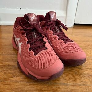 Asics Court FF Tennis Shoes US Women’s 9 in Light Garnet/White